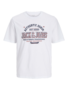 Jack & Jones Camiseta Logotipo Cuello redondo -White - 12254862