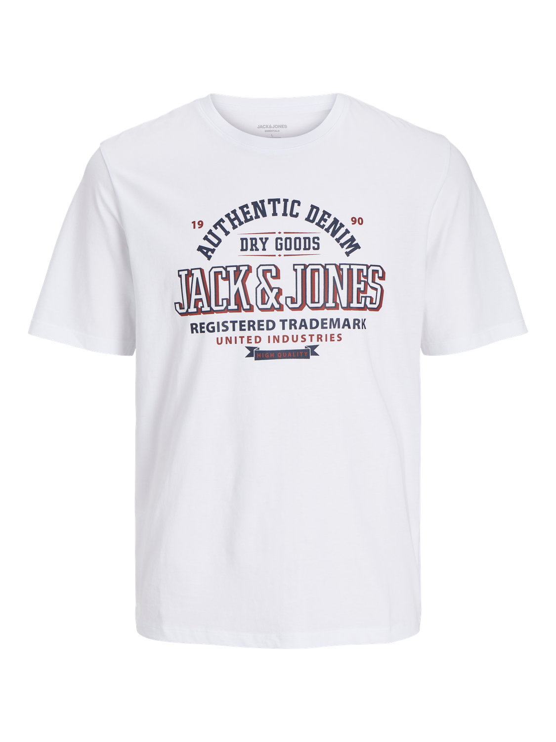 Jack & Jones Logotipas Apskritas kaklas Marškinėliai -White - 12254862