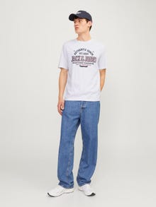 Jack & Jones Logó Környak Trikó -White - 12254862