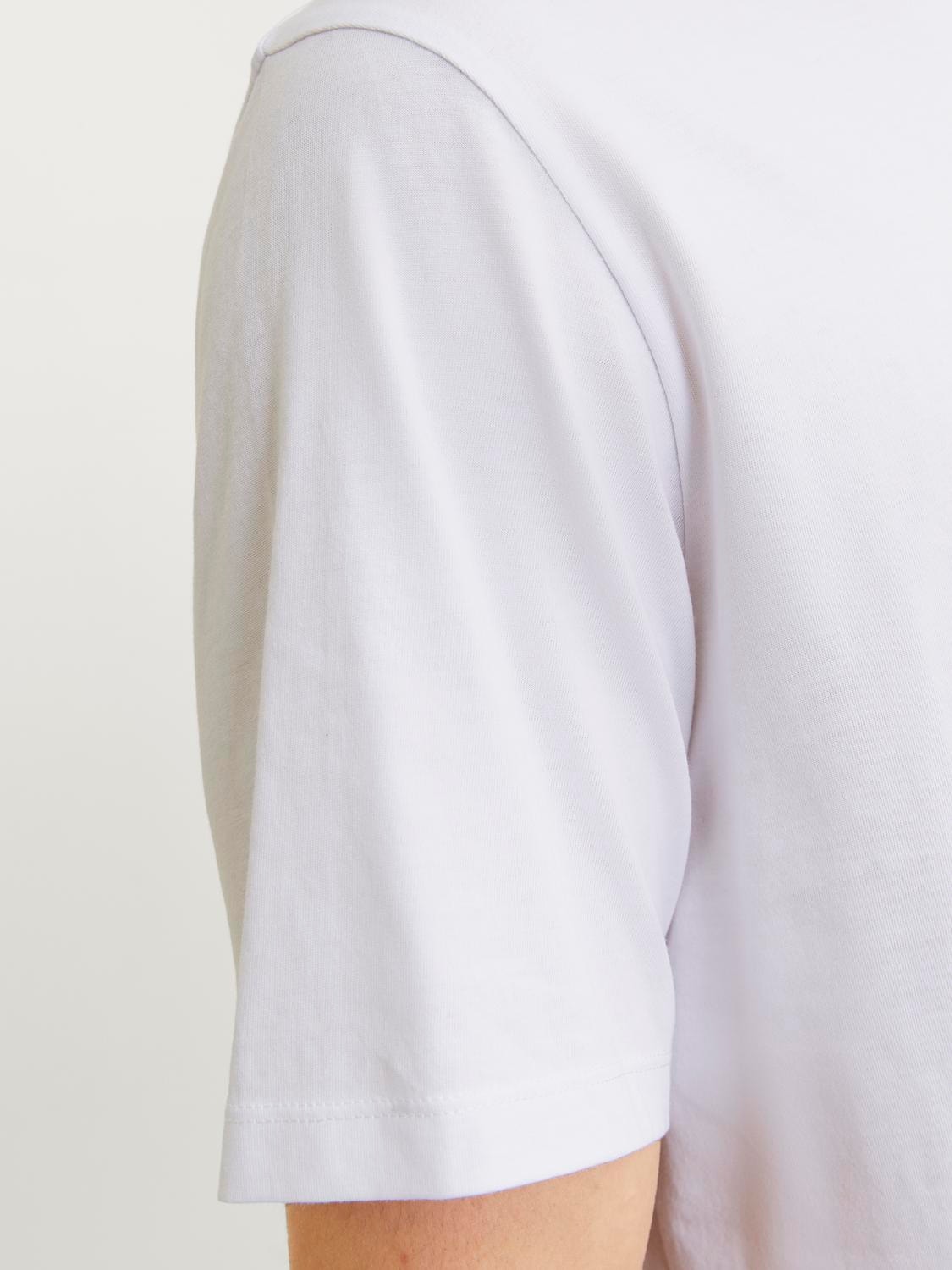 Jack & Jones Logo Pyöreä pääntie T-paita -White - 12254862