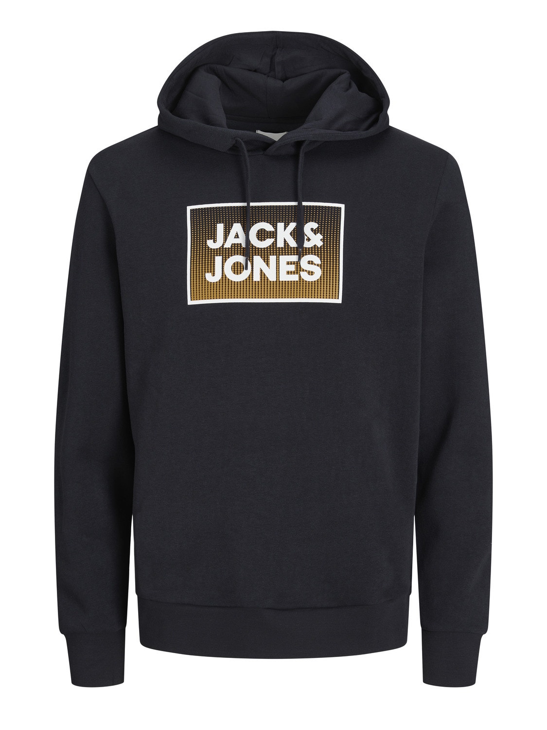 Jack & Jones Plus Size Printed Hoodie -Dark Navy - 12254867