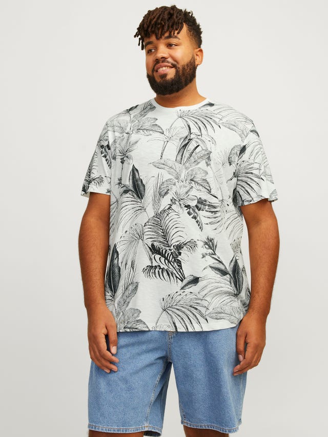 Jack & Jones Plus Size Camiseta All Over Print - 12254894