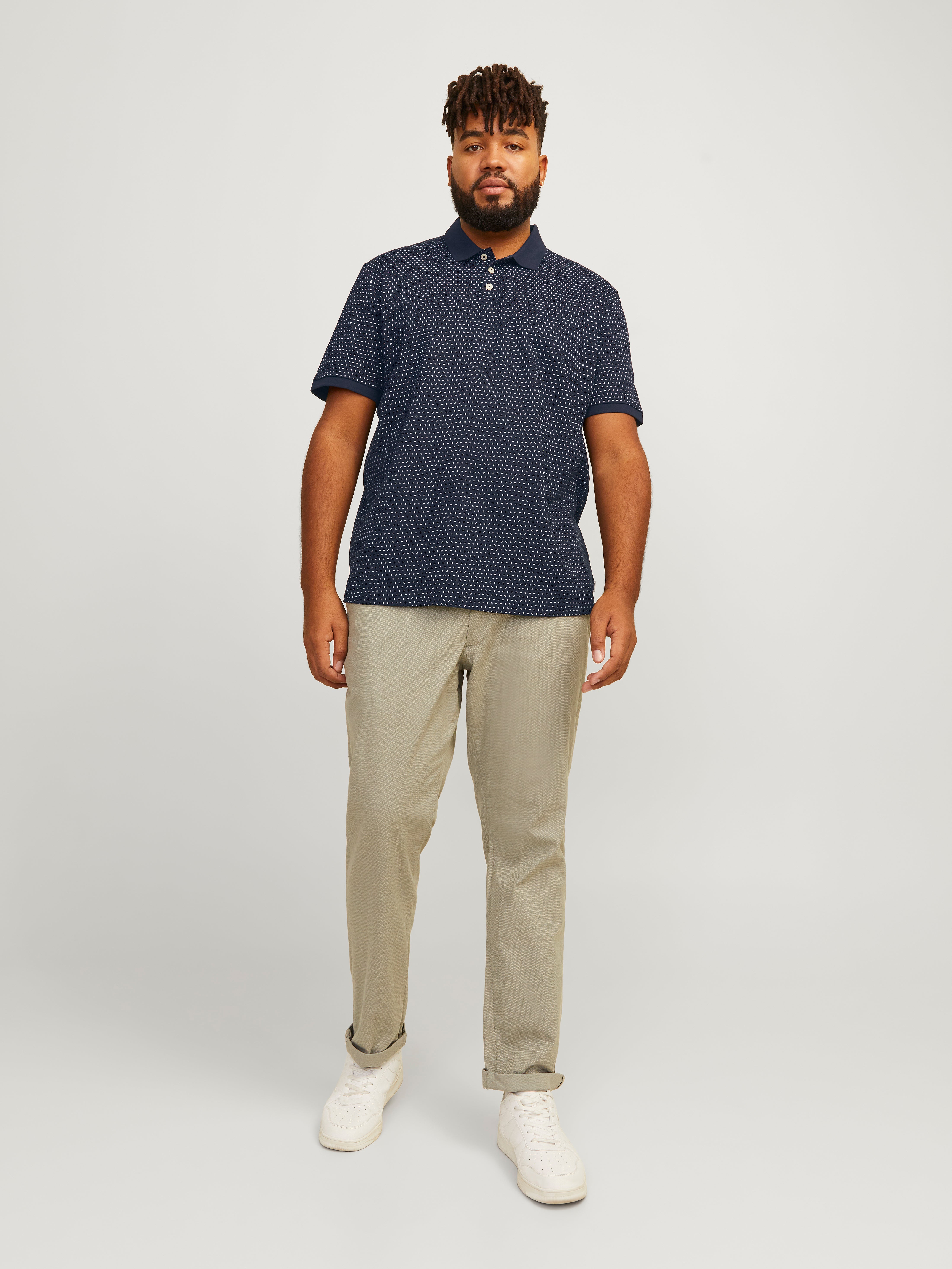 Plus Size Gedruckt Polo