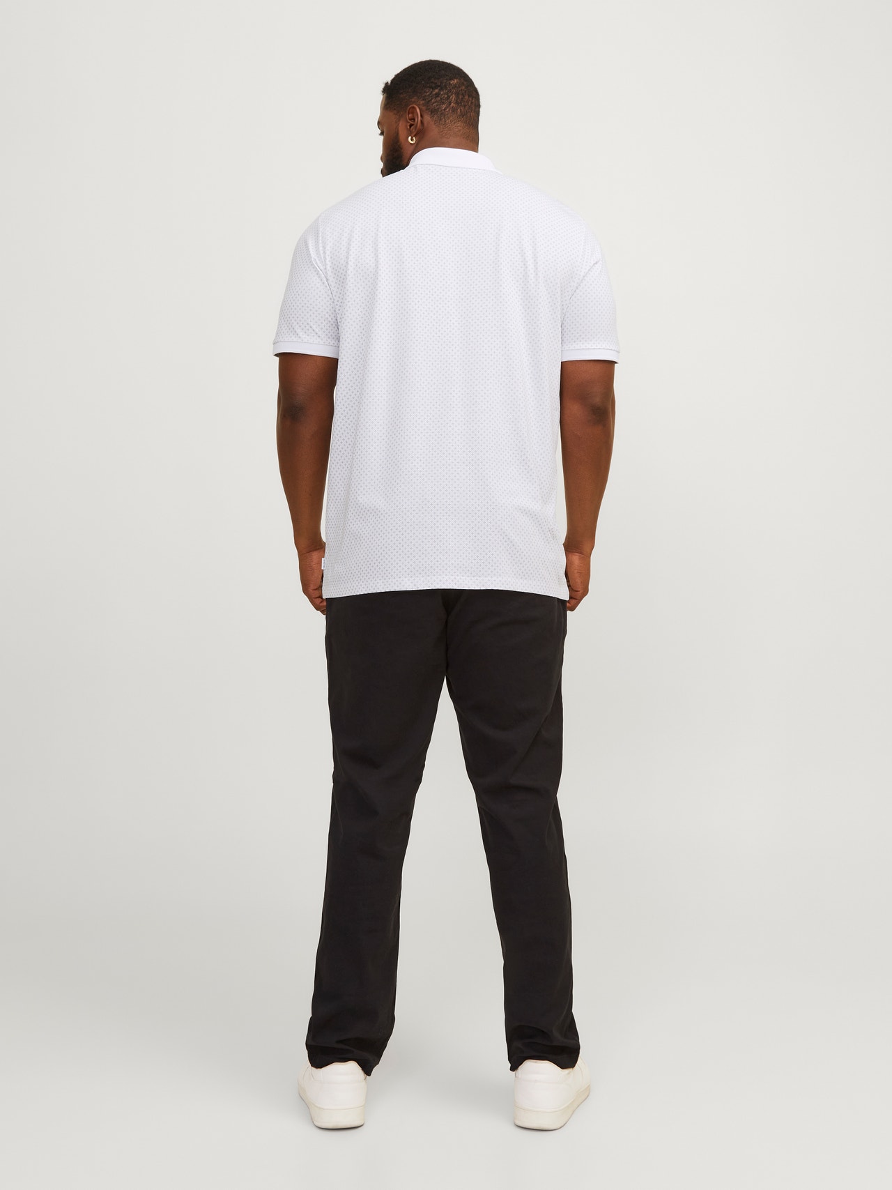 Jack & Jones Plus Size Gedrukt T-shirt -White - 12254901