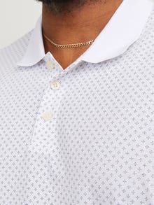 Jack & Jones Plus Size Camiseta polo Estampado -White - 12254901