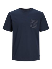 Jack & Jones Plus Size Trykk T-skjorte -Navy Blazer - 12254902