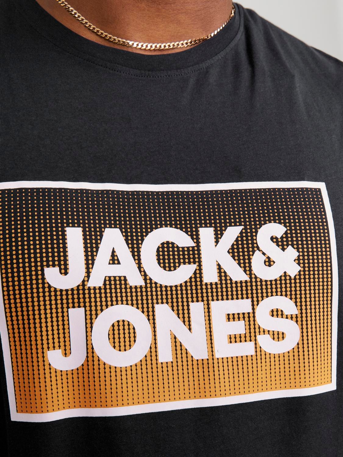 Jack & Jones Plus Printed T-shirt -Dark Navy - 12254906