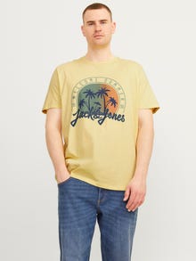 Jack & Jones Plus Size T-shirt Stampato -French Vanilla - 12254907