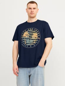 Jack & Jones Plus Size Painettu T-paita -Navy Blazer - 12254907