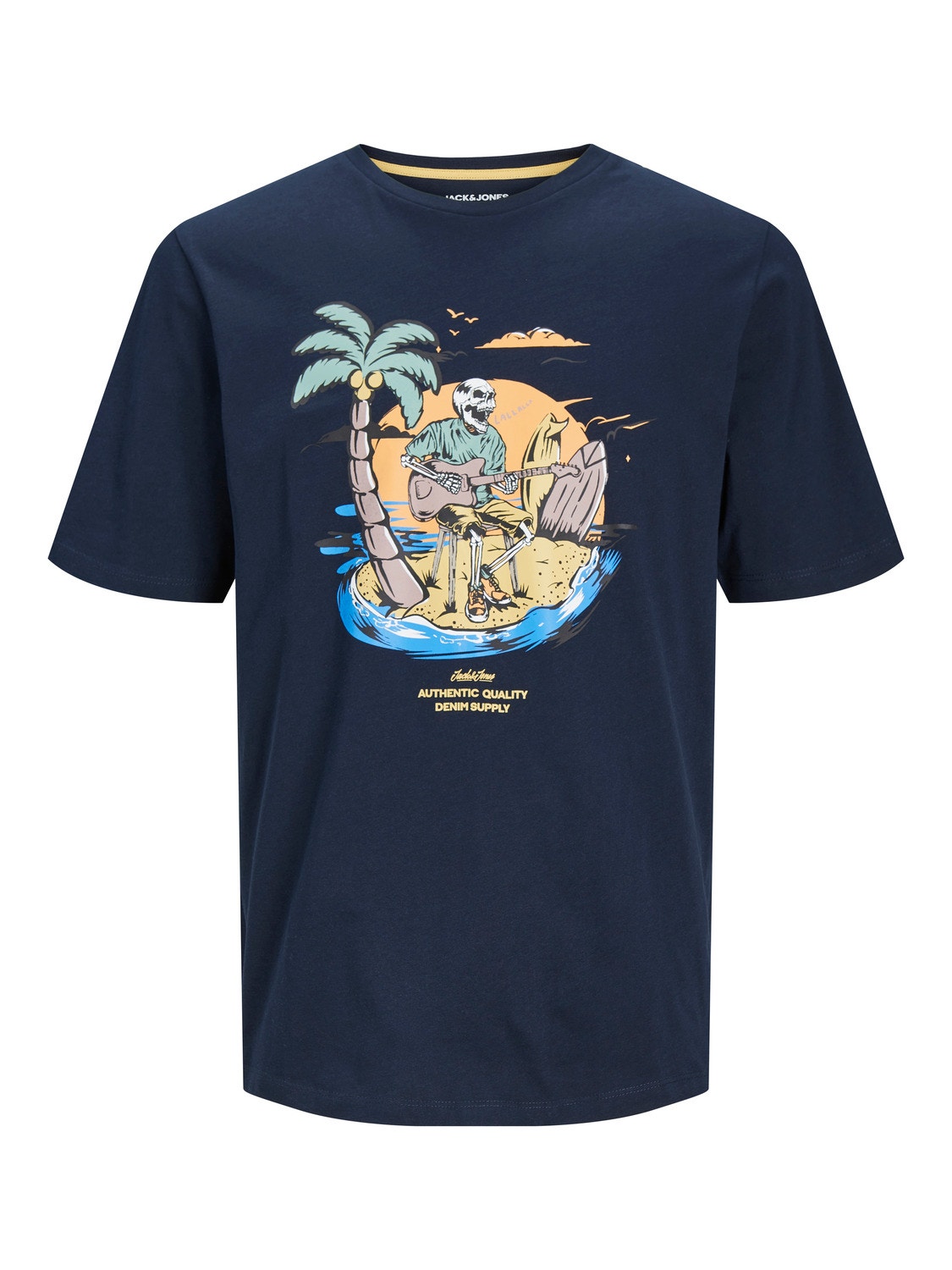 Jack & Jones Plus Size T-shirt Estampar -Navy Blazer - 12254909