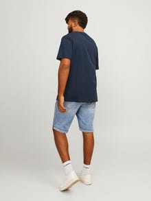 Jack & Jones Plus Size Printed T-shirt -Navy Blazer - 12254909