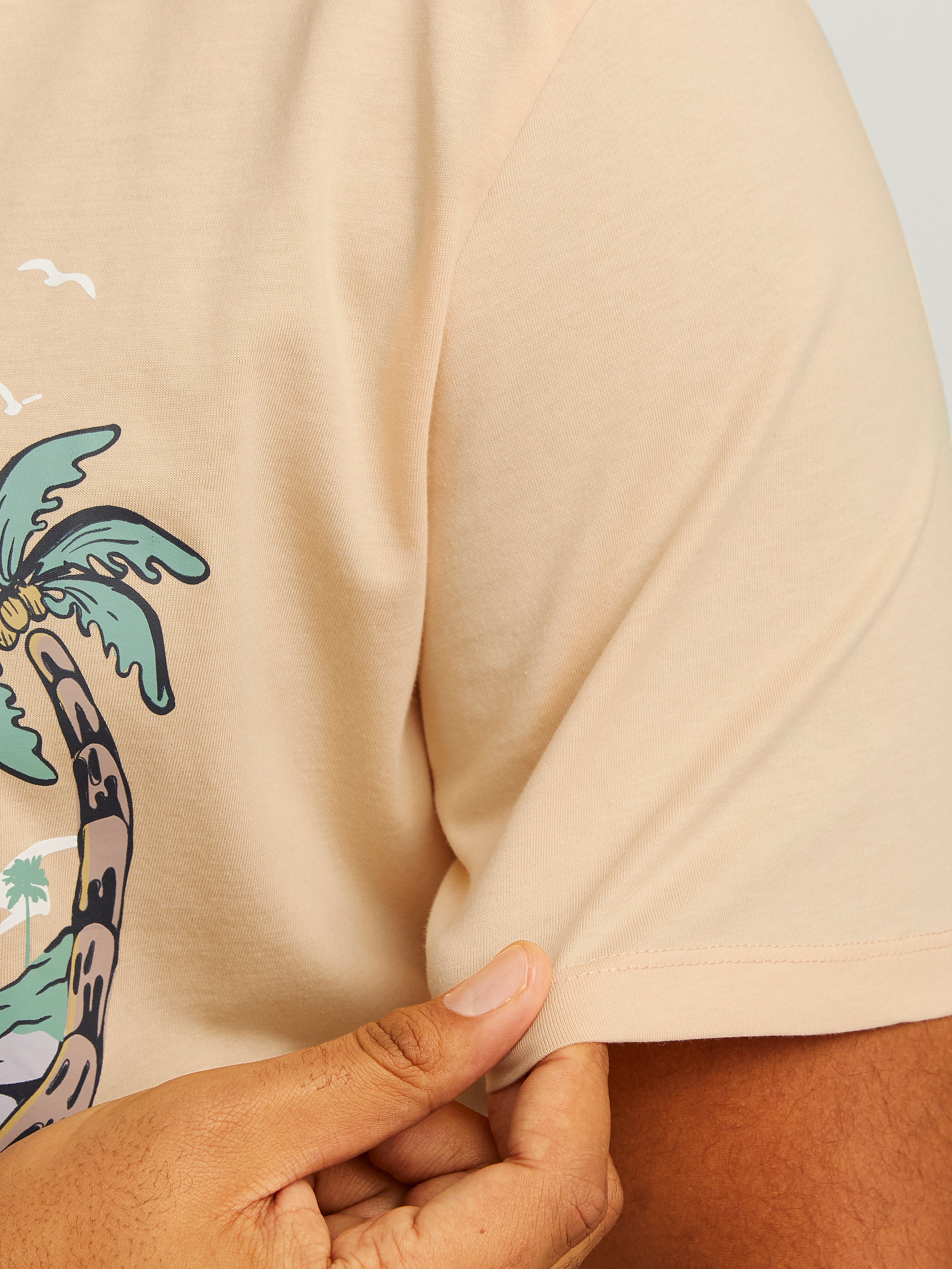 Jack & Jones Plus Size T-shirt Imprimé -Apricot Ice  - 12254909