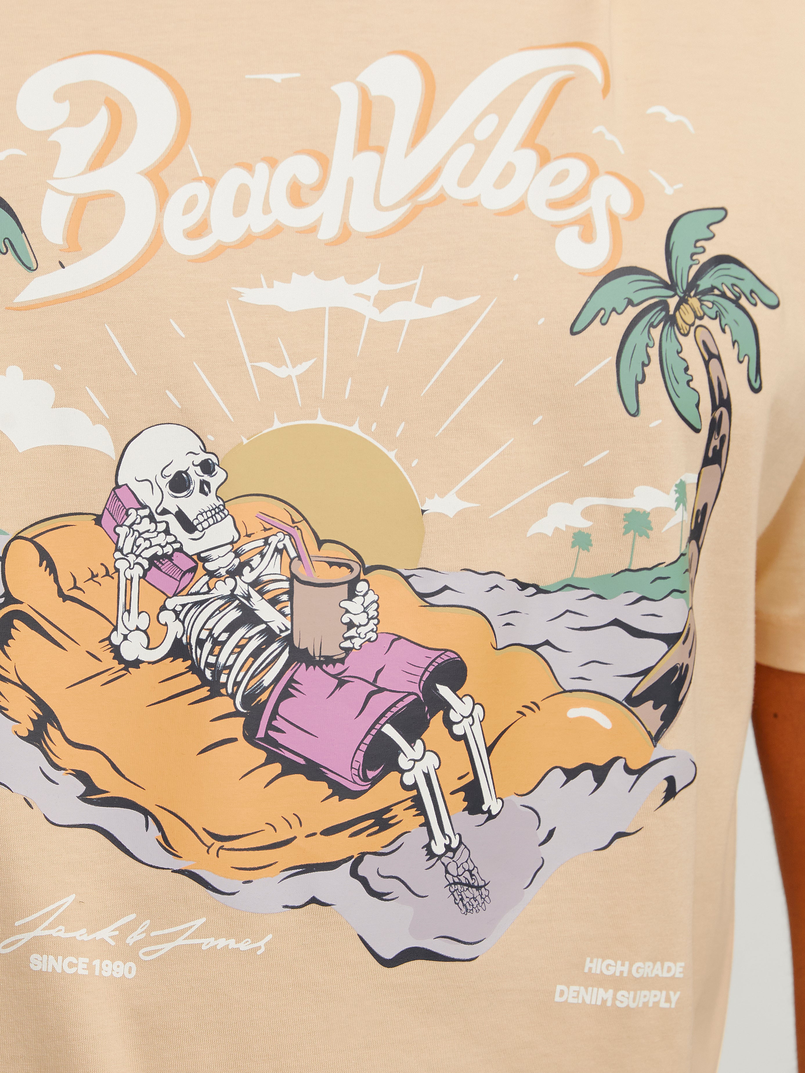 Jack & Jones Plus Size T-shirt Imprimé -Apricot Ice  - 12254909