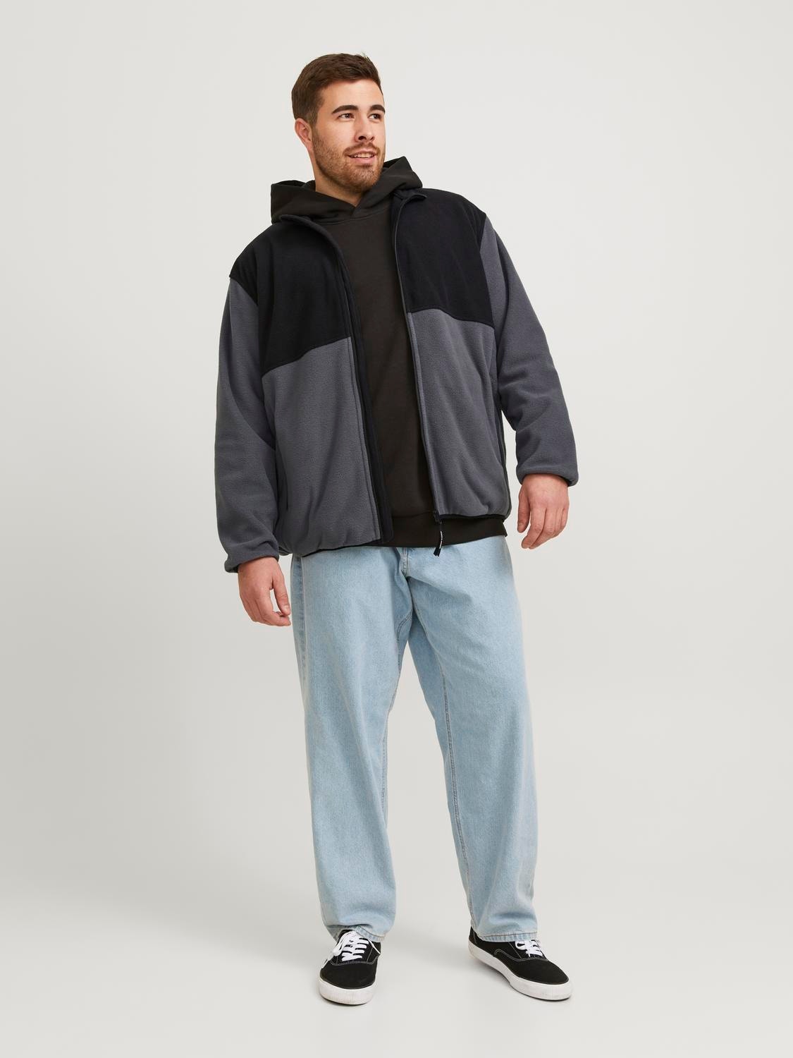 Jack & Jones Plus Size Fleece jacket -Ombre Blue - 12254917