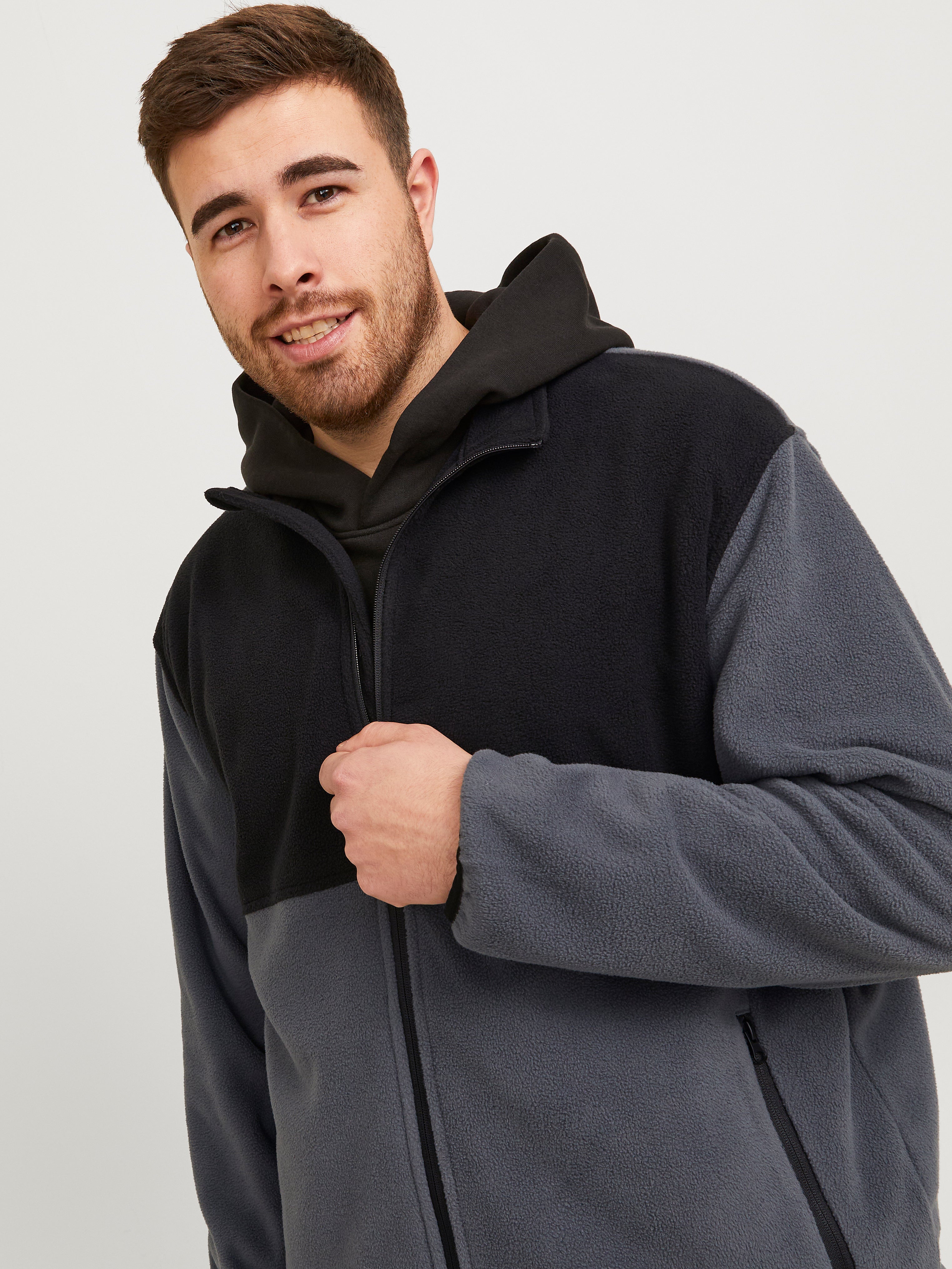 Plus Size Fleece jacket Medium Grey Jack & Jones®
