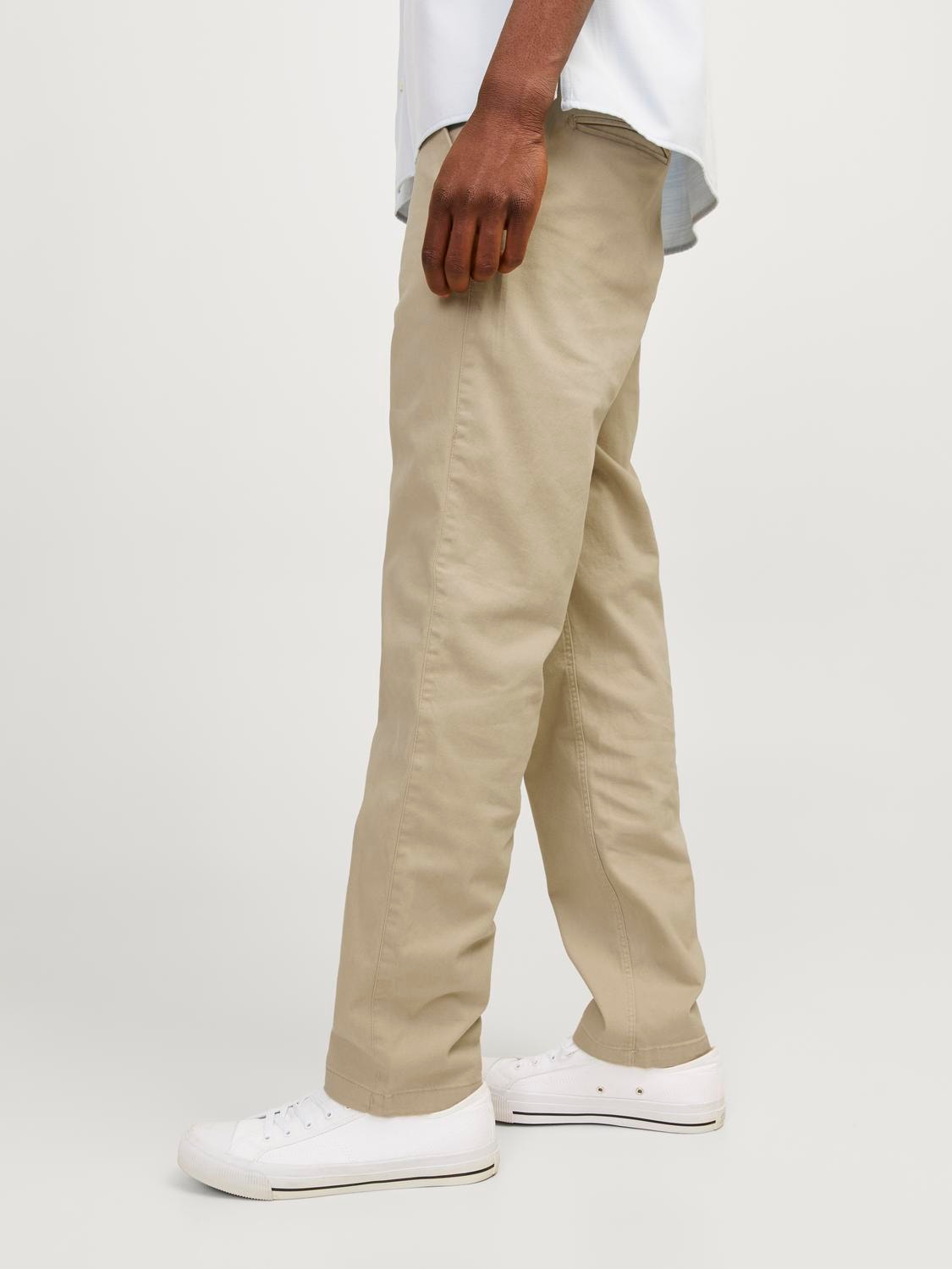 Jack & Jones Slim Fit Chino trousers -White Pepper - 12254931