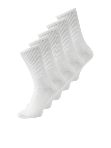 Jack & Jones Paquete de 5 Calcetines deportivos -White - 12254955