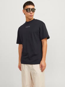 Jack & Jones Potištěný Kruhový výstřih Tričko -Black - 12254988