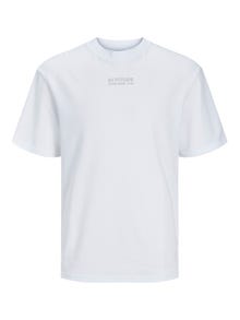Jack & Jones Painettu Pyöreä pääntie T-paita -White - 12254988