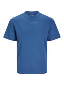 Jack & Jones Bedrukt Ronde hals T-shirt -Ensign Blue - 12254988