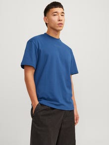 Jack & Jones Printet Crew neck T-shirt -Ensign Blue - 12254988