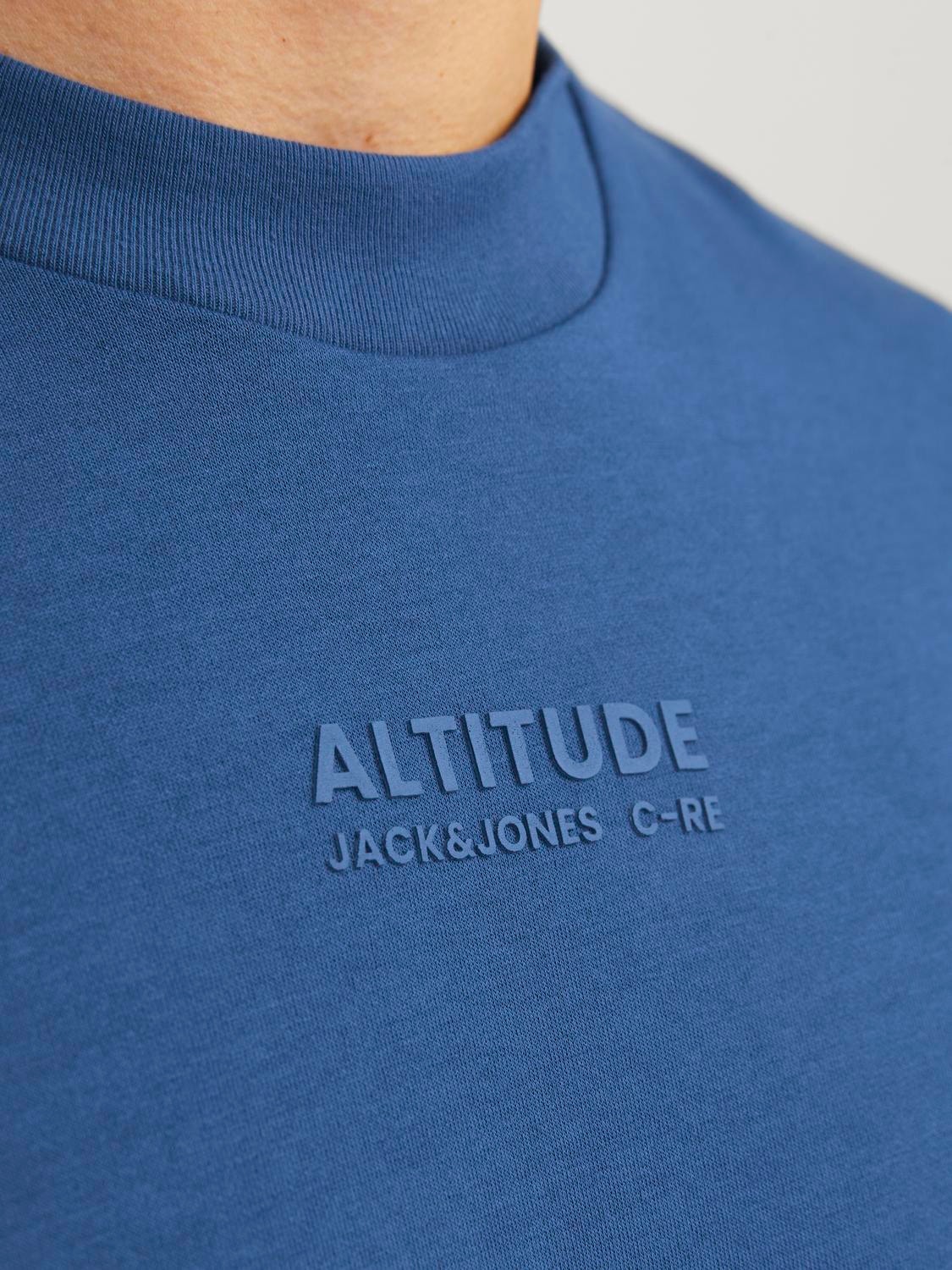 Jack & Jones Trykk O-hals T-skjorte -Ensign Blue - 12254988