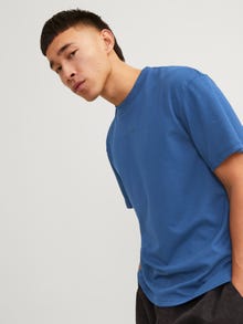 Jack & Jones Potištěný Kruhový výstřih Tričko -Ensign Blue - 12254988