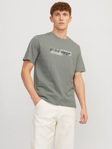Jack & Jones Gedruckt Rundhals T-shirt -Agave Green - 12255025