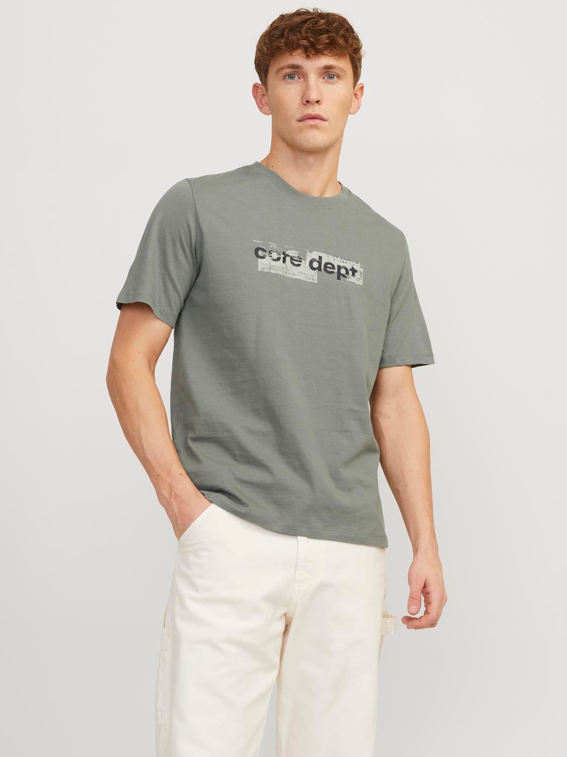 T-shirt Imprimé Col Rond - Jack & Jones - Modalova