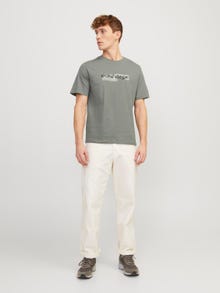 Jack & Jones Gedruckt Rundhals T-shirt -Agave Green - 12255025