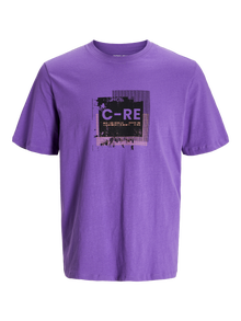 Jack & Jones Logo Rundhals T-shirt -Deep Lavender - 12255025