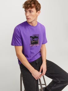 Jack & Jones Logo O-hals T-skjorte -Deep Lavender - 12255025