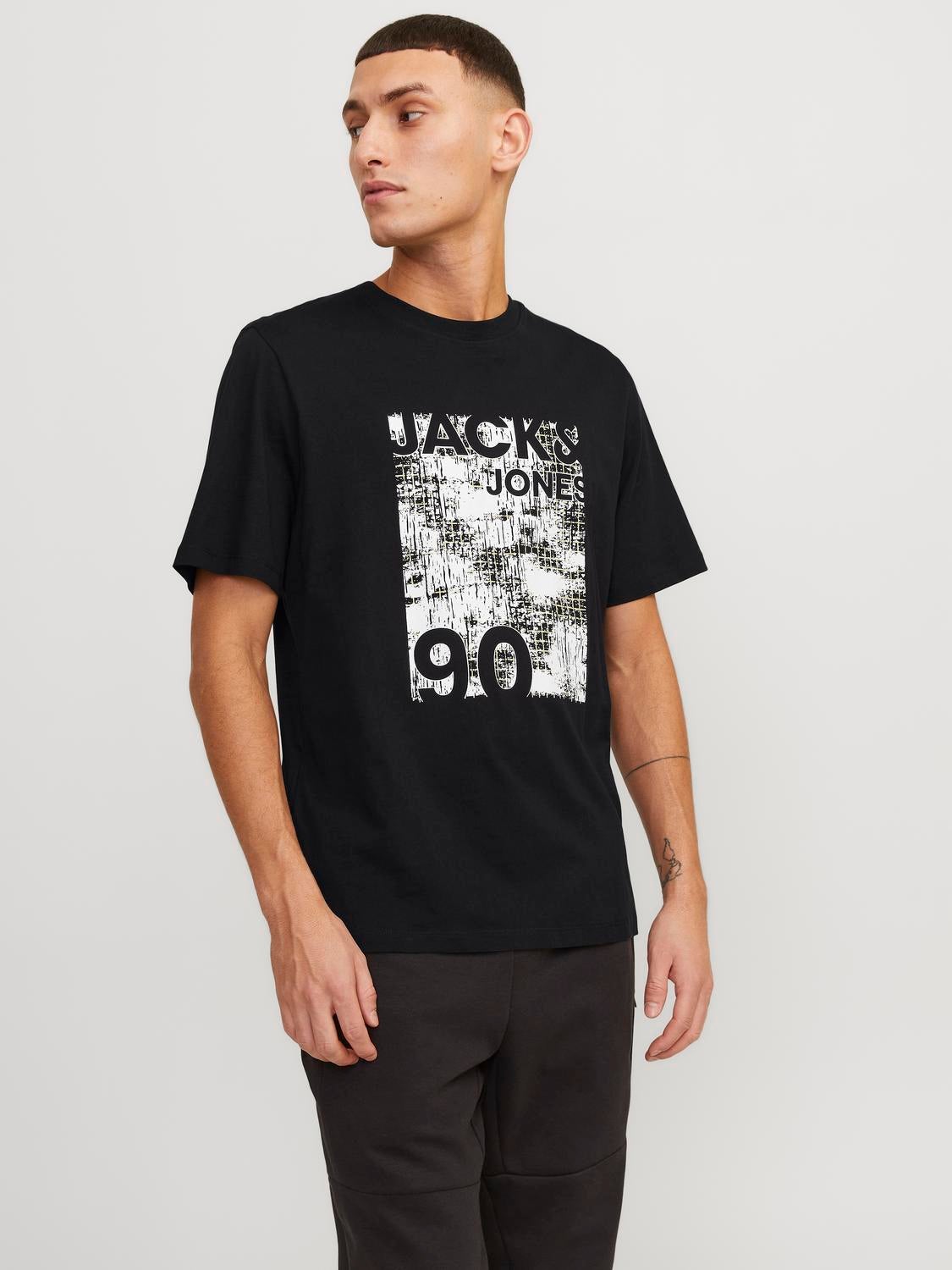 T-shirt Imprimé Col Rond - Jack & Jones - Modalova