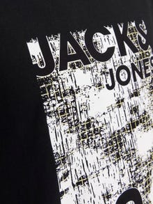 Jack & Jones Logotipas Apskritas kaklas Marškinėliai -Black - 12255025