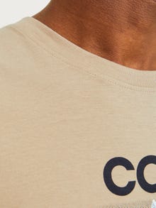 Jack & Jones Printed Crew neck T-shirt -Crockery - 12255026