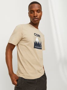 Jack & Jones T-shirt Imprimé Col rond -Crockery - 12255026