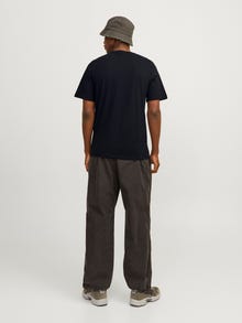 Jack & Jones Nyomott mintás Környak Trikó -Black - 12255026