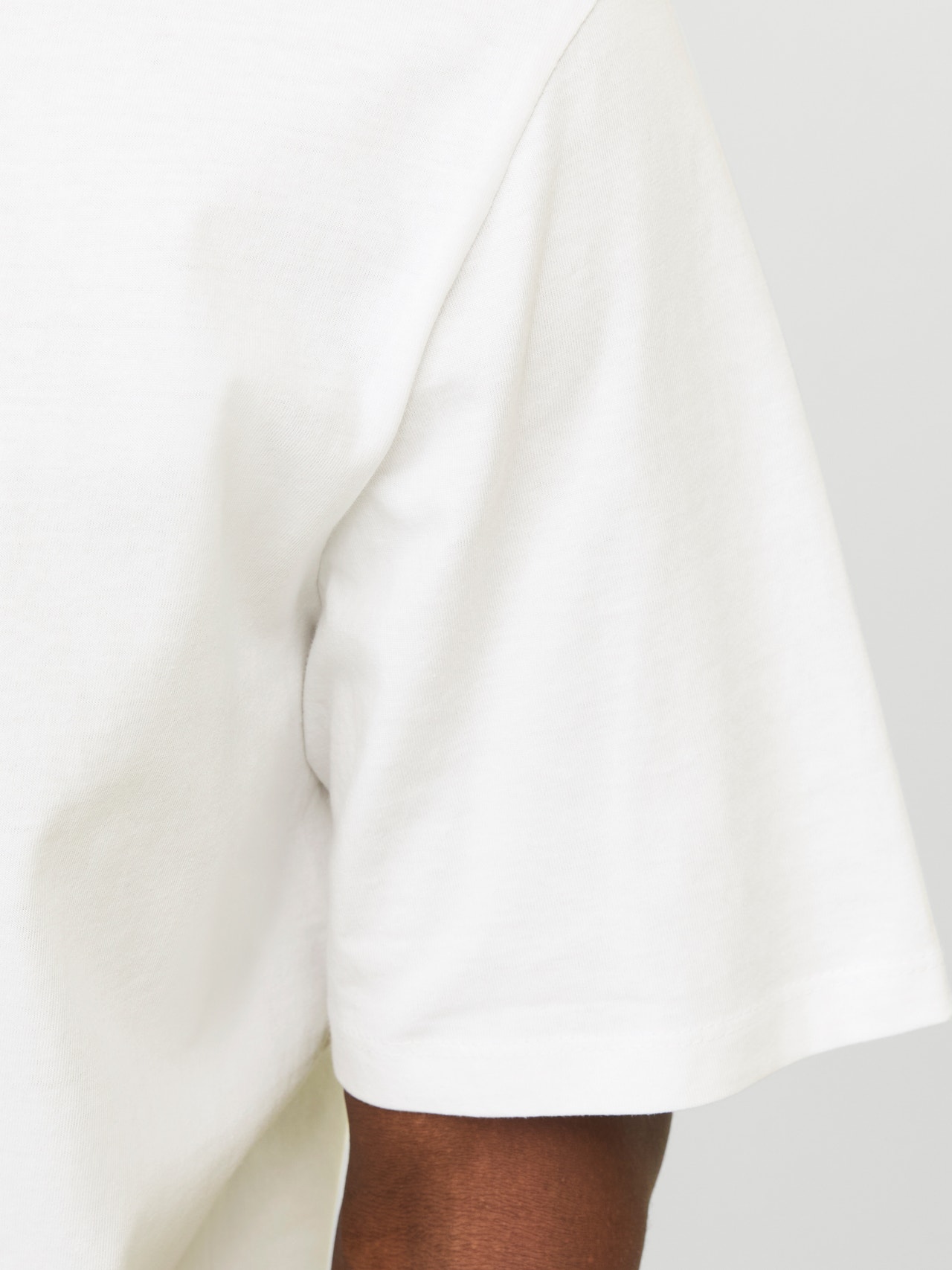 Jack & Jones Nadruk Okrągły dekolt T-shirt -White - 12255027