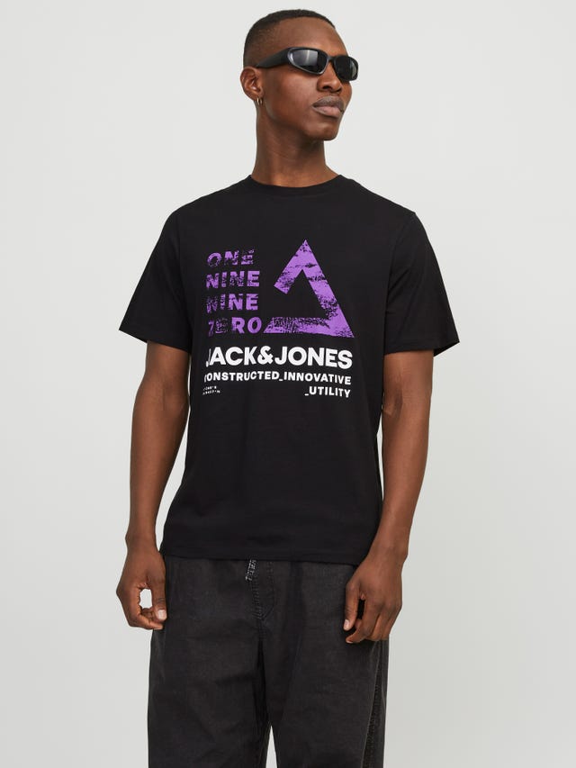 Jack & Jones Bedrukt Ronde hals T-shirt - 12255027
