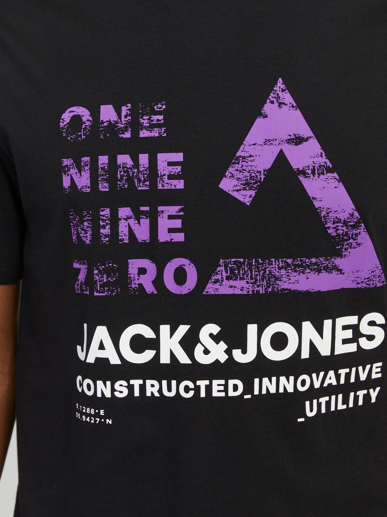 Jack & Jones Gedruckt Rundhals T-shirt -Black - 12255027