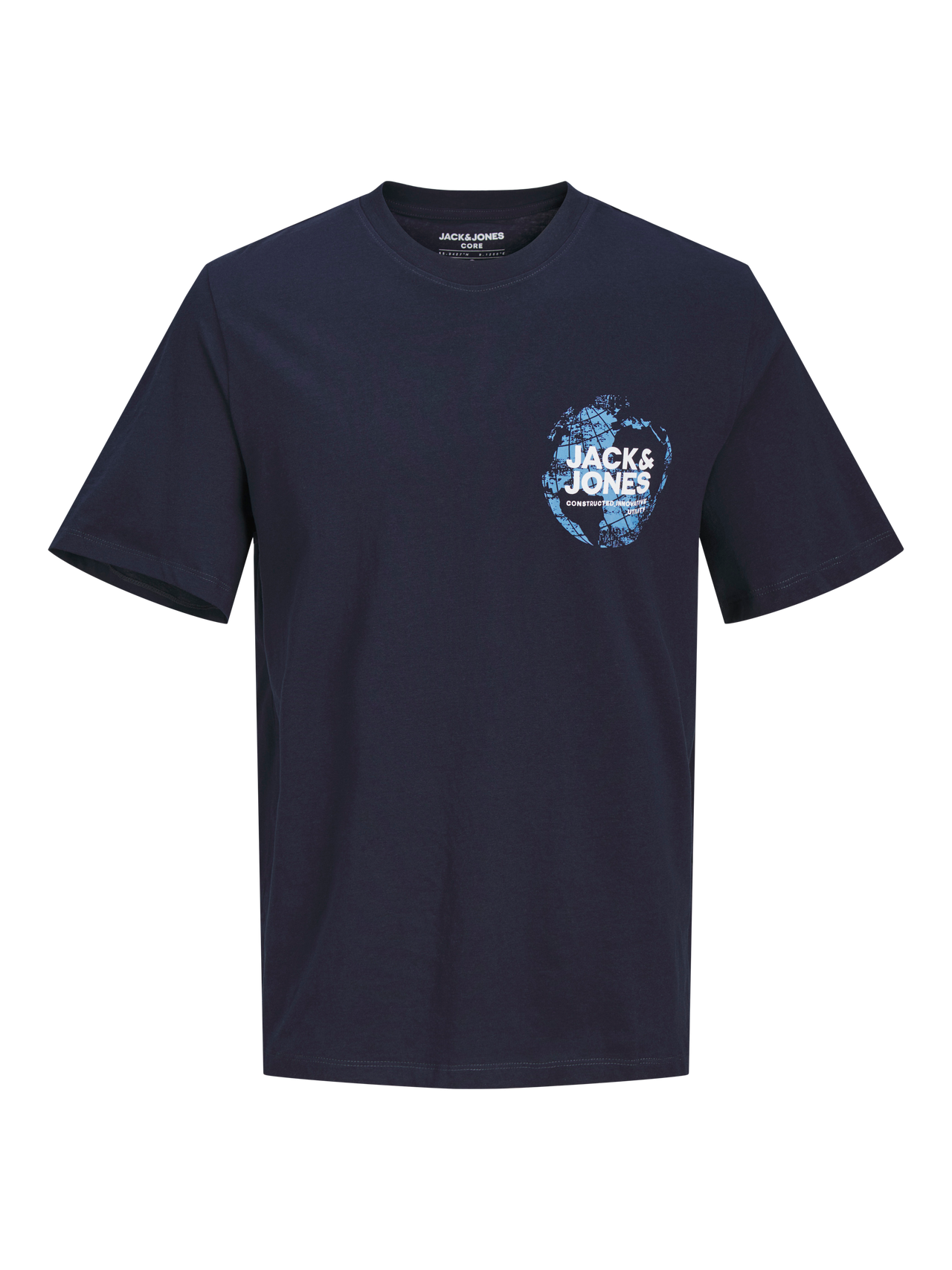 Jack & Jones T-shirt Stampato Girocollo -Navy Blazer - 12255027