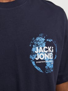 Jack & Jones Nyomott mintás Környak Trikó -Navy Blazer - 12255027
