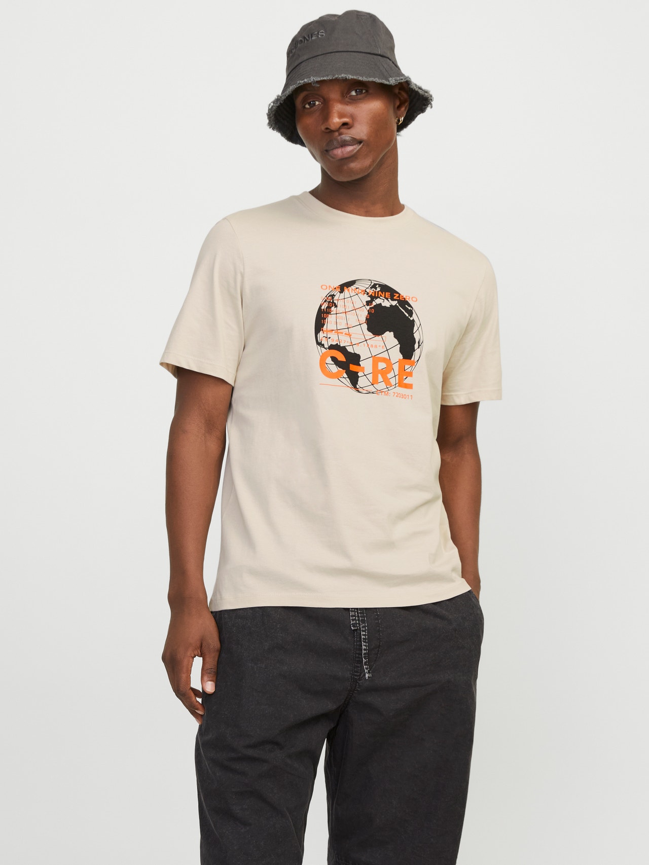 Jack & Jones Painettu Pyöreä pääntie T-paita -Moonbeam - 12255027