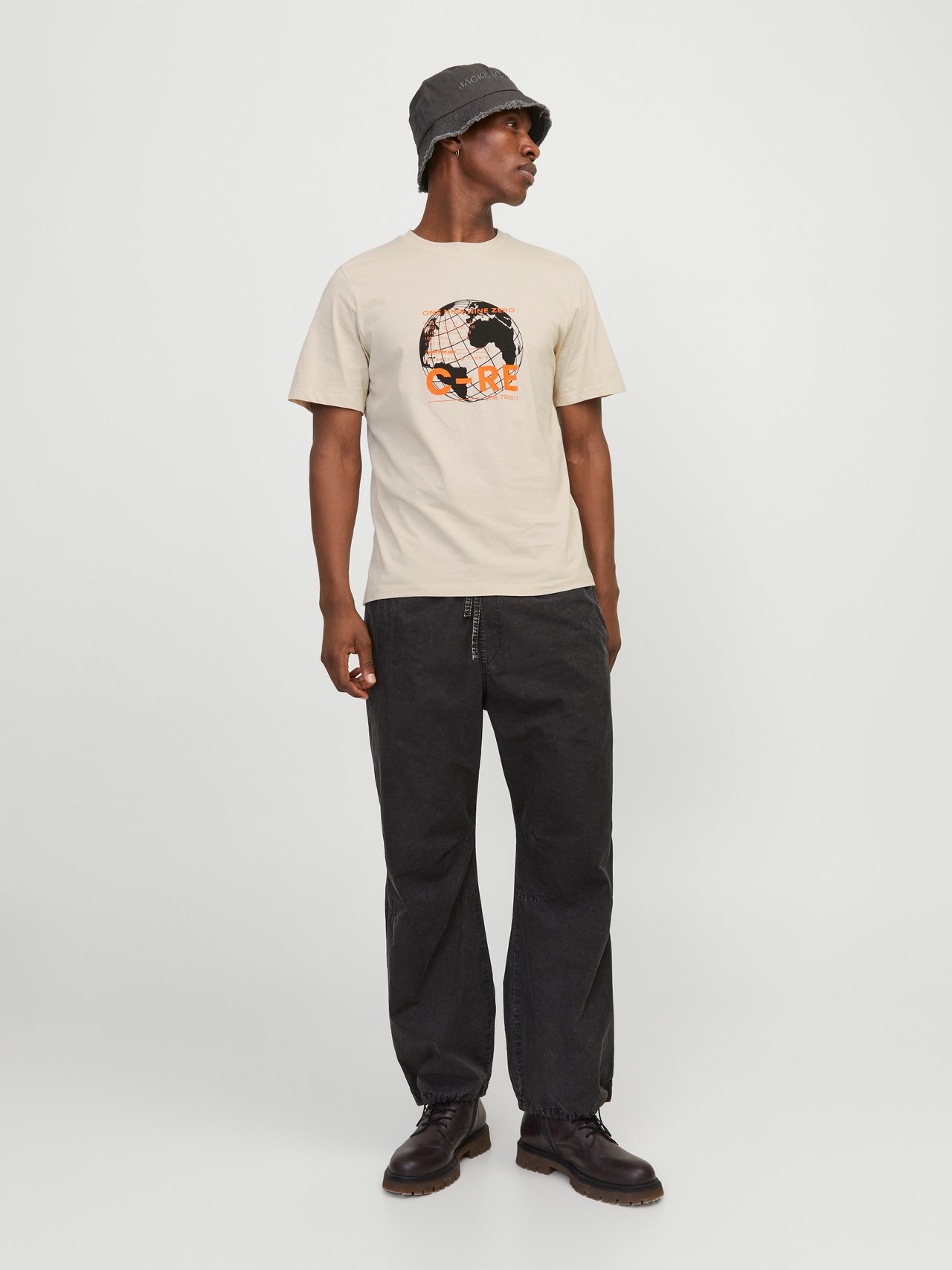 Jack & Jones Painettu Pyöreä pääntie T-paita -Moonbeam - 12255027