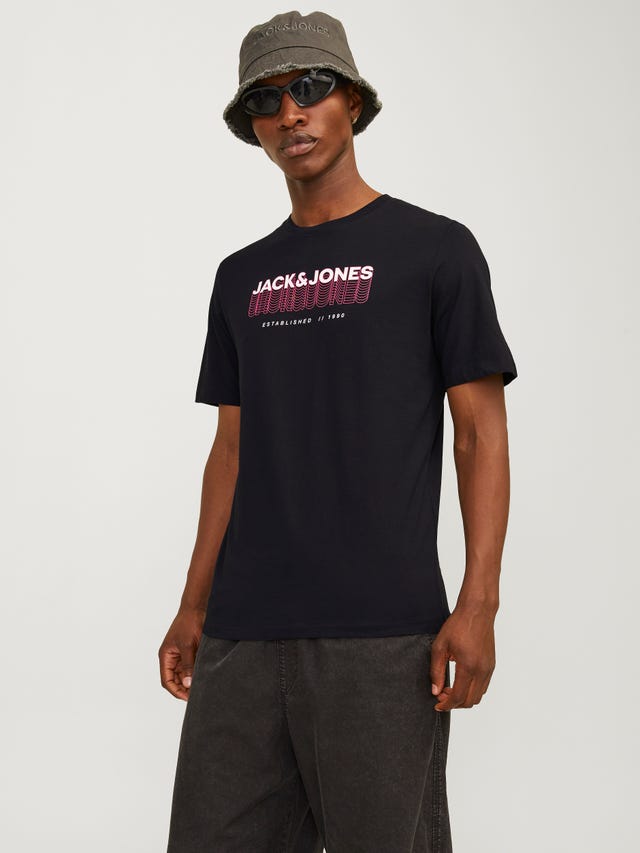 Jack & Jones Tryck Rundringning T-shirt - 12255028