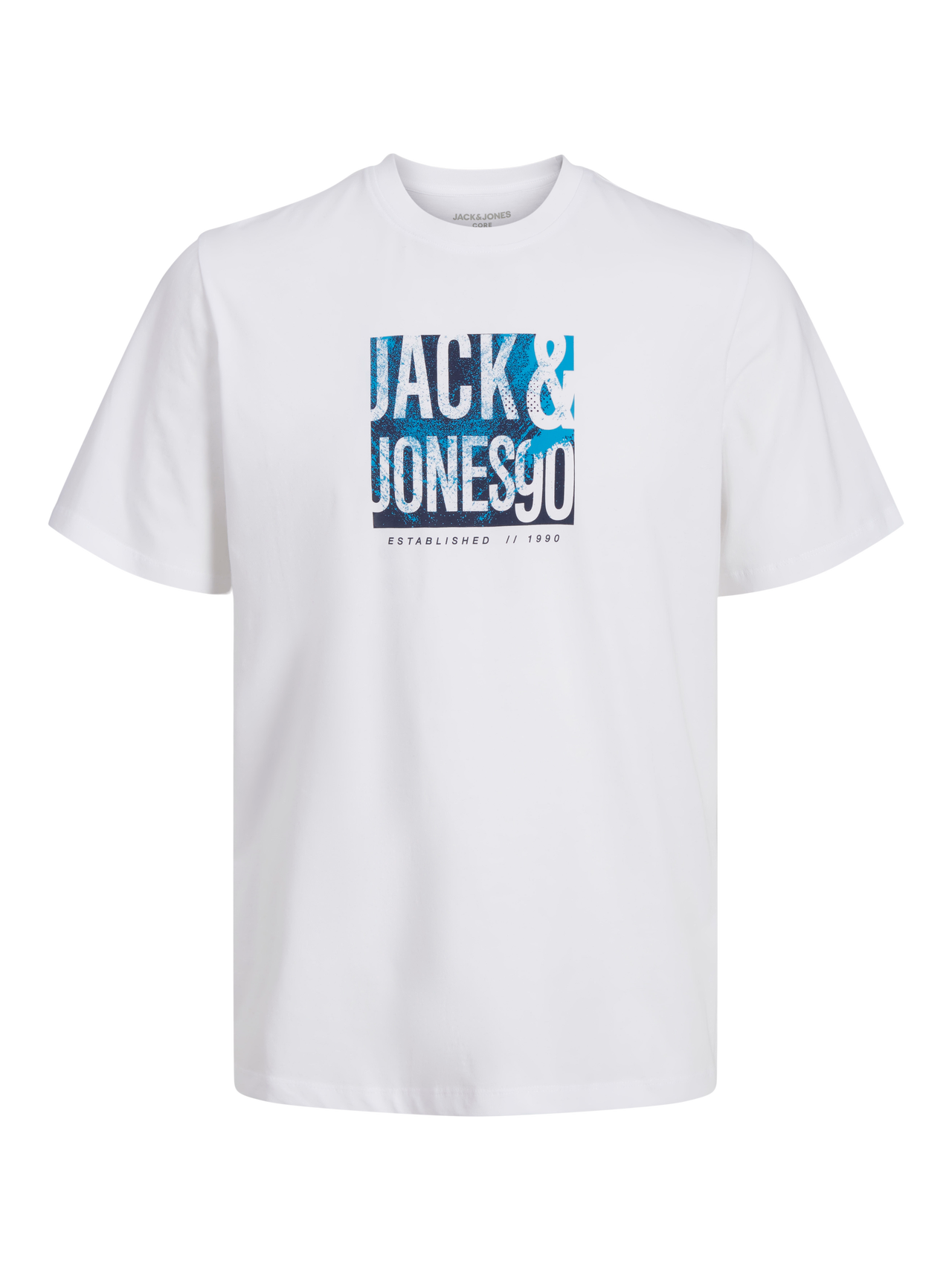 Jack & Jones Tryck Rundringning T-shirt -White - 12255028