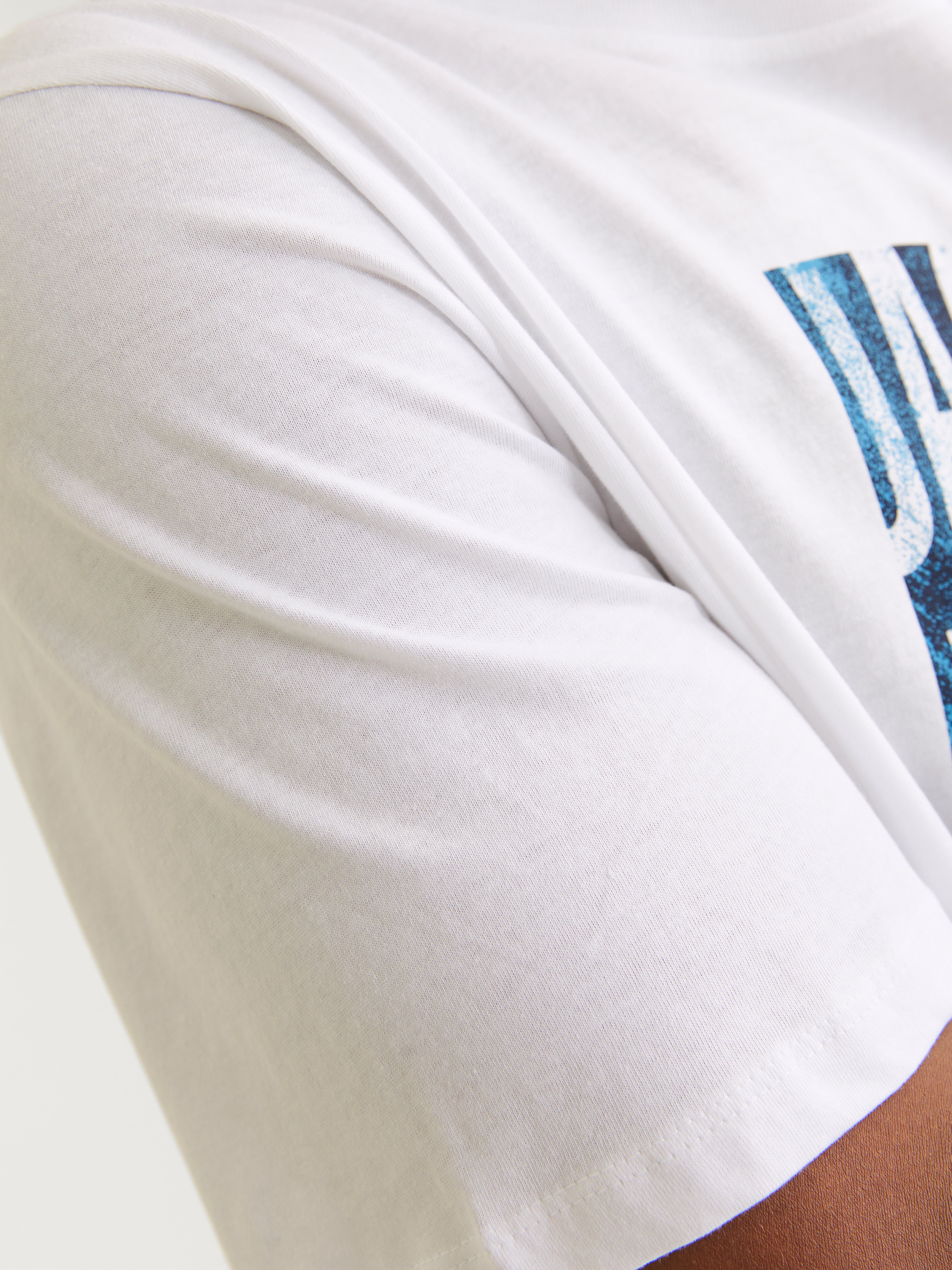 Jack & Jones Printed Crew neck T-shirt -White - 12255028