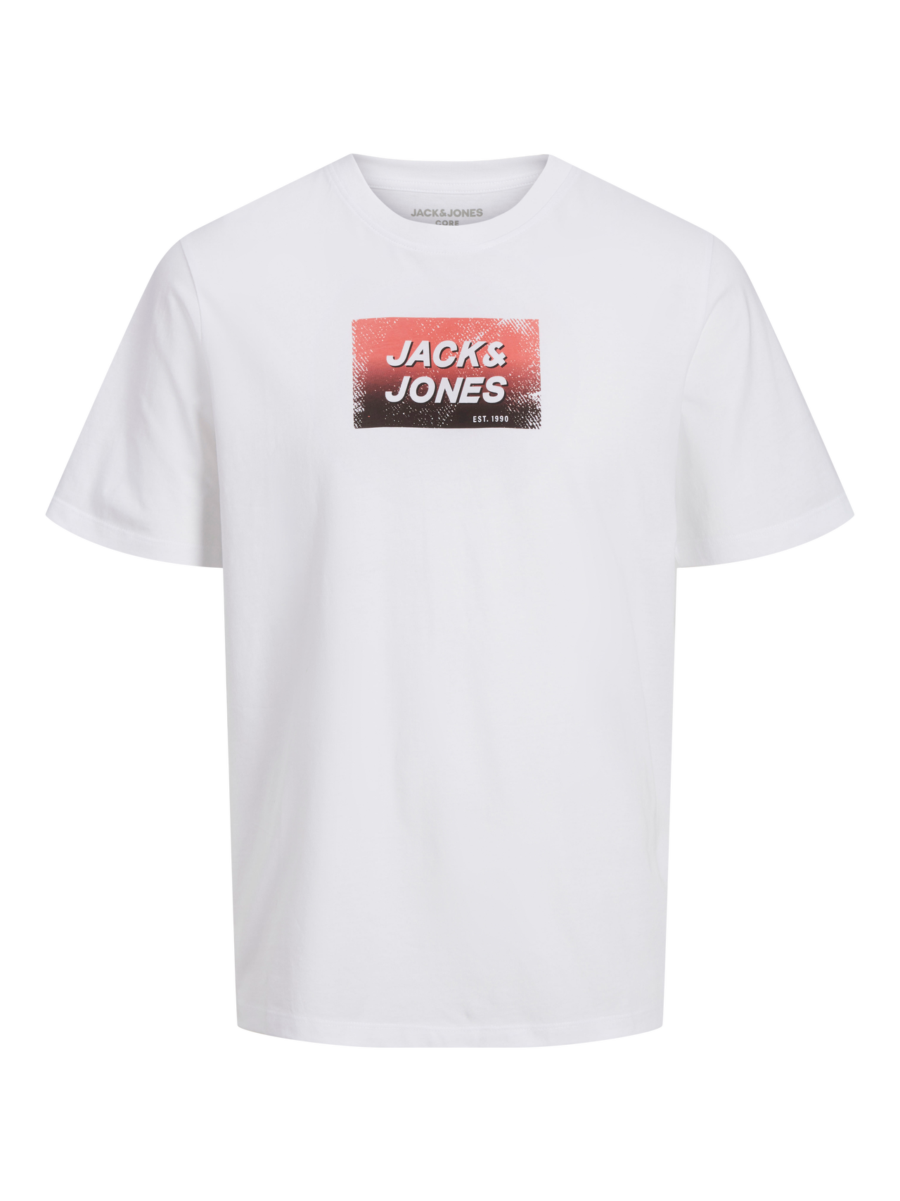 Jack & Jones Nyomott mintás Környak Trikó -White - 12255029