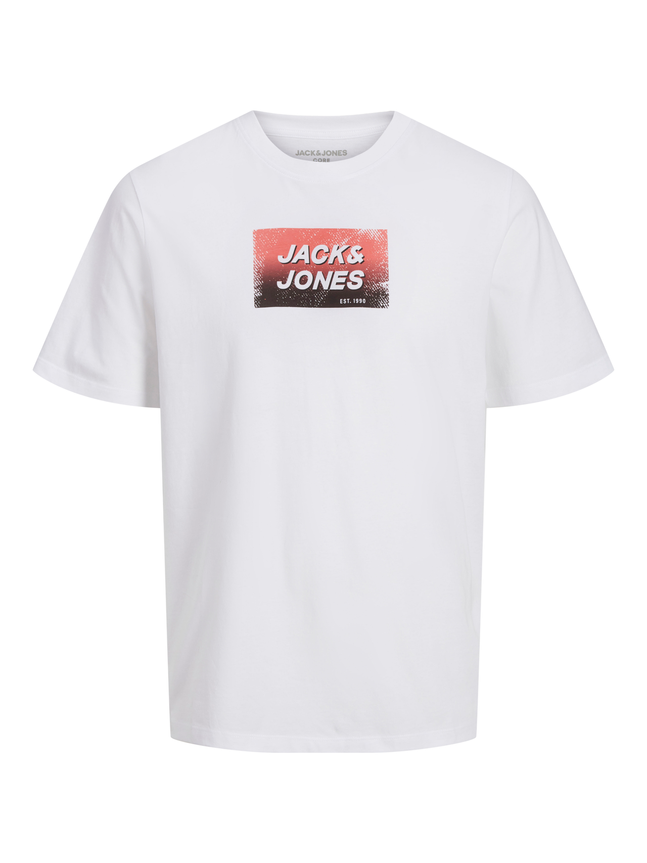 Jack & Jones Painettu Pyöreä pääntie T-paita -White - 12255029