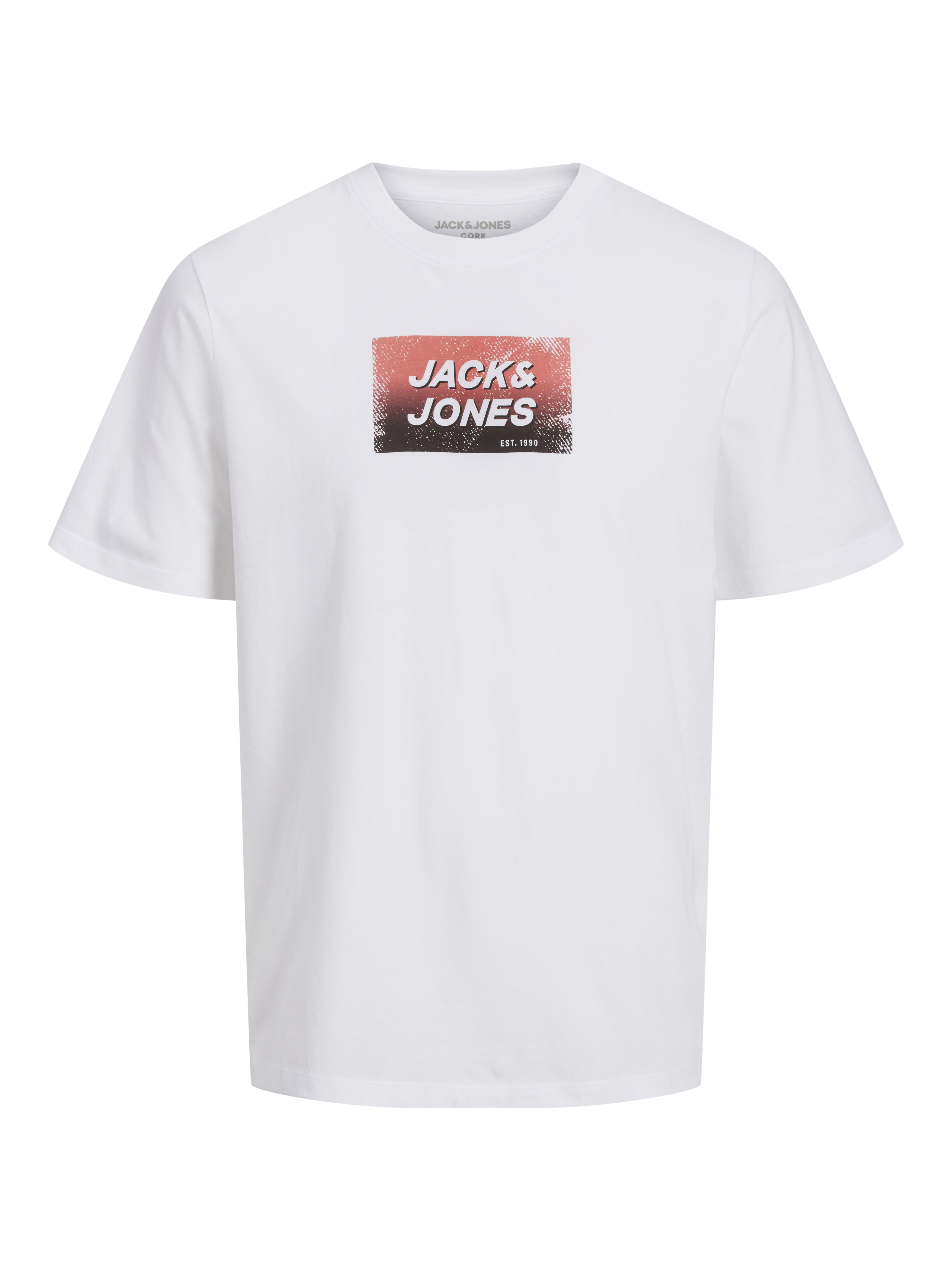 Jack & Jones Tryck Rundringning T-shirt -White - 12255029
